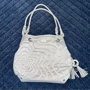 Montblanc Purse Shoulder Bag Starisma Dalila Off White Drawstring Hobo Nylon